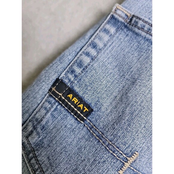 Ariat M4 Rebar Jeans Mens 42 43x30 Baggy Boot High Stretch Western Distressed - Picture 16 of 16